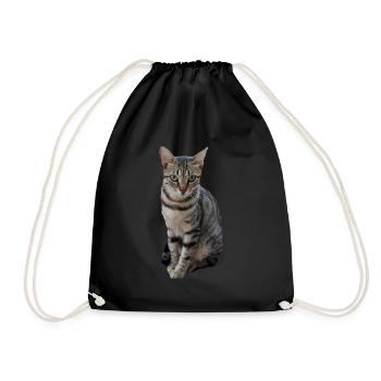 Cat cat sweet kitten - Drawstring Bag - black - Front