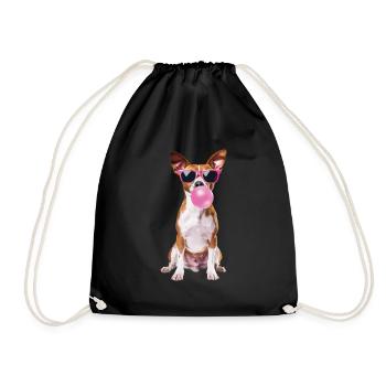 Basenji - Turnbeutel - Schwarz - Vorne