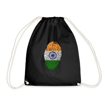 Empreintes digitales - Inde - Sac de sport léger - noir - Devant