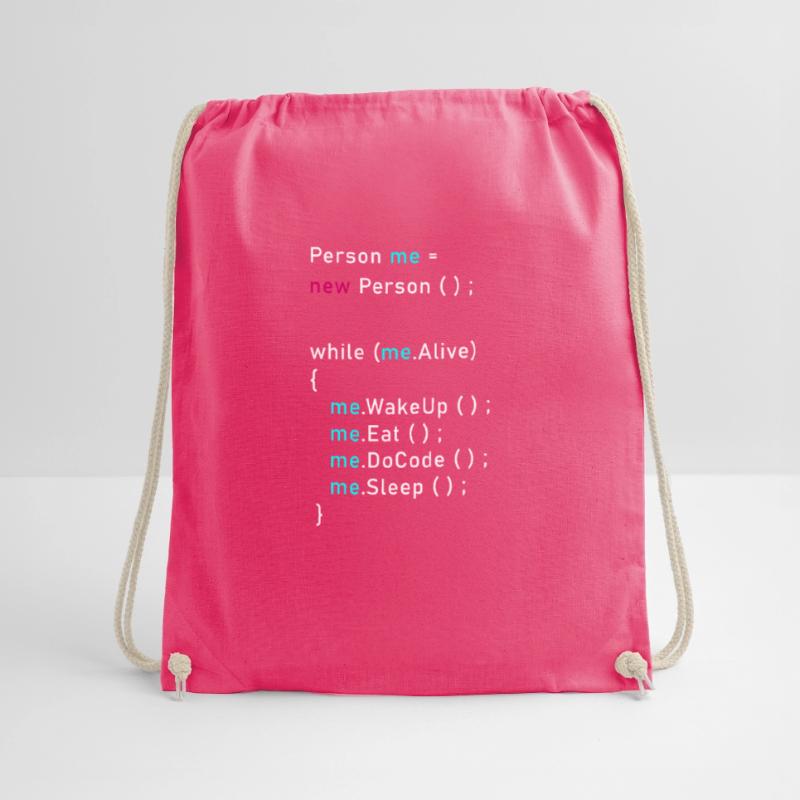 Person me = new person (); Programming Code Java Drawstring Bag