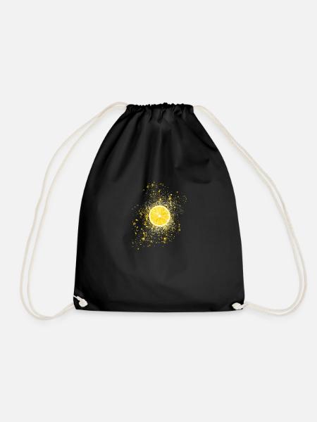 citron, jaune, graffiti, spray, peinture - Sac de sport léger - noir