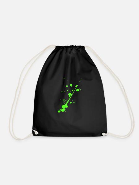 Mal Kleks art - Drawstring Bag - black