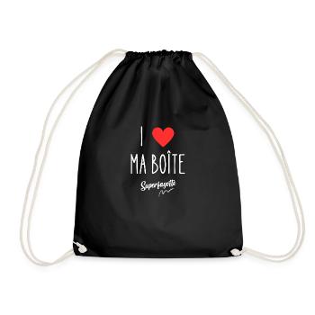 i love ma boîte - Sac de sport léger - noir - Devant