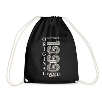 24th Birthday Original December Vintage 1999 - Drawstring Bag - black - Front