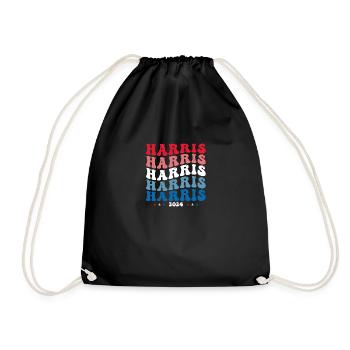 Kamala Harris 2024 For President Campaign Cute - Drawstring Bag - black - Front