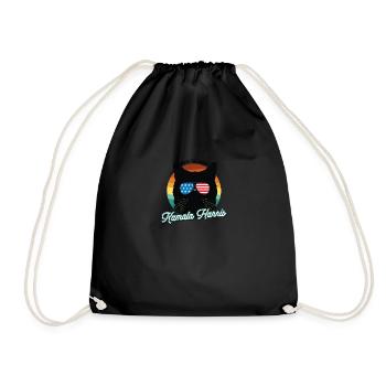 Cat Ladies for Kamala Harris 2024 - Cat Lady for - Drawstring Bag - black - Front