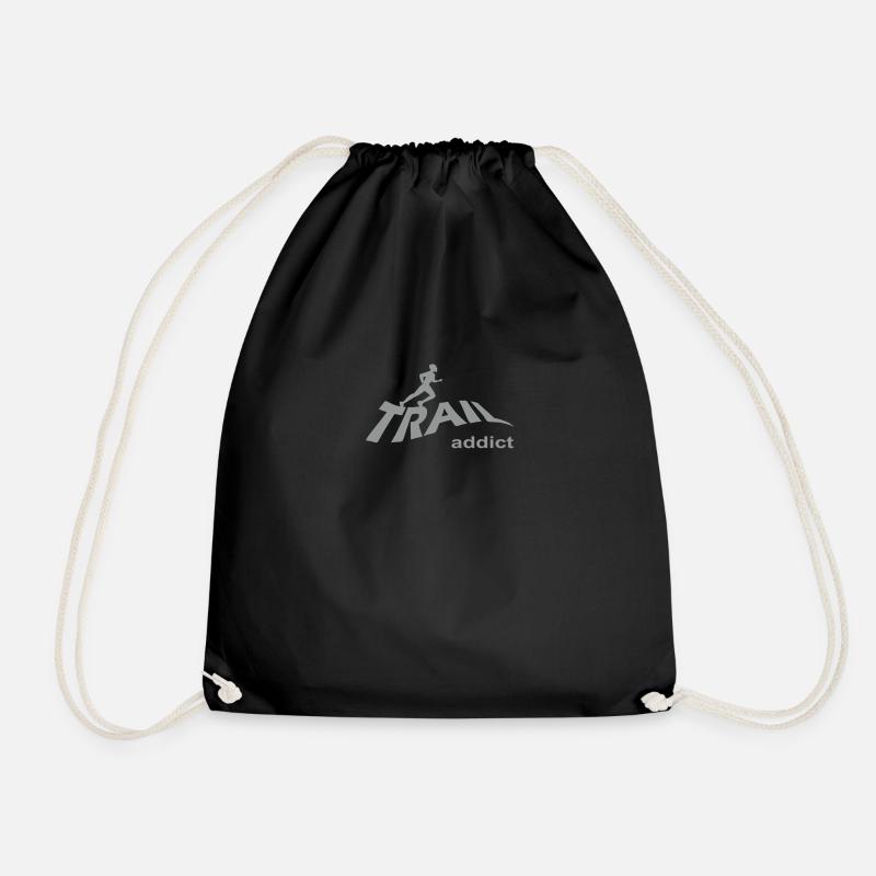 trail_addict - Drawstring Bag - black