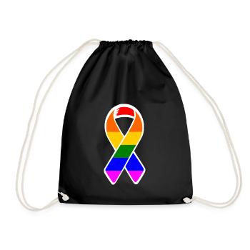 Lgbtq - Drawstring Bag - black - Front