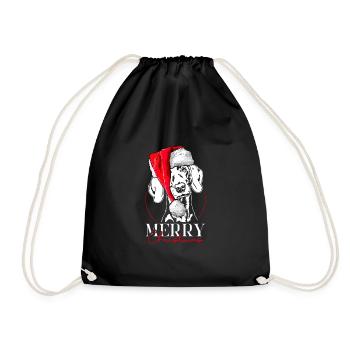 Père Noël Braque de Weimar joyeux Noël chien Wilsigns - Sac de sport léger - noir - Devant