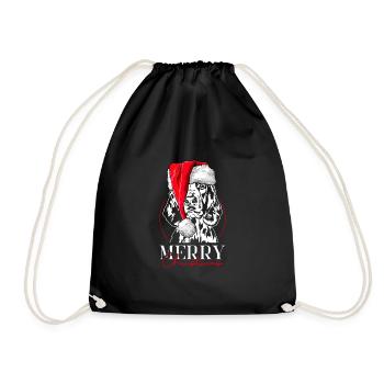 Père Noël gallois Springer Spaniel Joyeux Noël - Sac de sport léger - noir - Devant