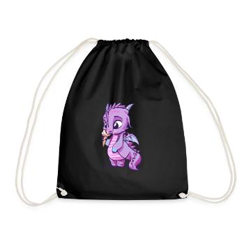 Drachengeschenk für einen Fantasy-Nerd - Turnbeutel - Schwarz - Vorne