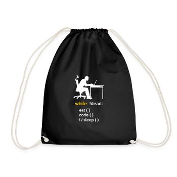Eat Sleep Code Repeat Coder Programmer Software De - Turnbeutel - Schwarz - Vorne