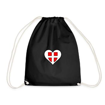 HAUTE SAVOIE COEUR LOGO - Drawstring Bag - black - Front
