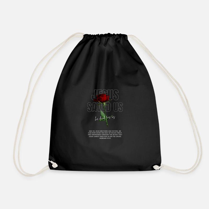 our salvation - Drawstring Bag - black