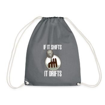 Drift avec transmission manuelle amateur de voitures Humour - Sac de sport léger - gris - Devant