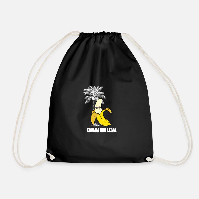 BANANE KRUMM UND LEGAL SPRUCH - Turnbeutel - Schwarz