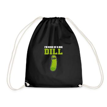 Big Dill Vegetarier Gift - Turnbeutel - Schwarz - Vorne