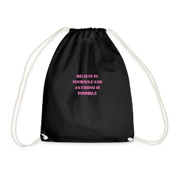 Believe - Drawstring Bag - black - Front
