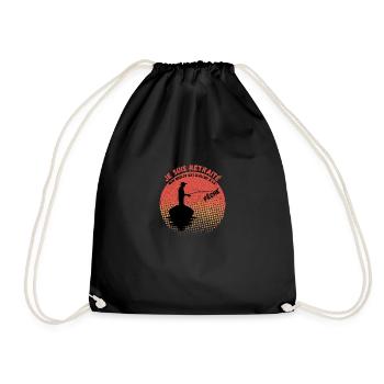 Je suis retraité mon boulot est daller à la pêche - Sac de sport léger - noir - Devant