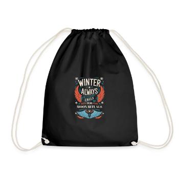 Winter Always Calls For Moon Rituals Design - Drawstring Bag - black - Front