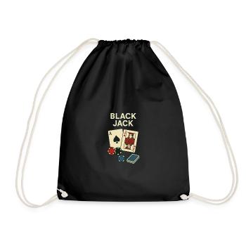 Blackjack – Das Spiel mit der magischen 21 - Turnbeutel - Schwarz - Vorne