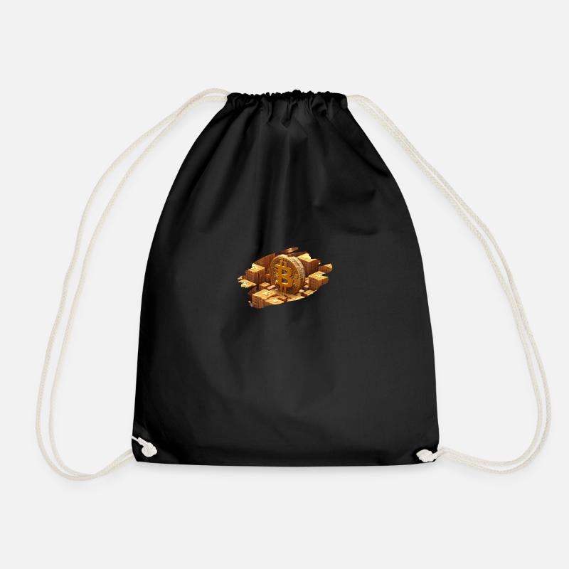 Bitcoin Treasure - Drawstring Bag - black