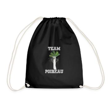 Cadeau de remise en forme d'équipe de poireau - Sac de sport léger - noir - Devant