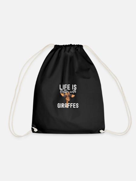 Giraffe - Turnbeutel - Schwarz