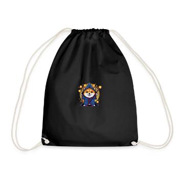 Jeu à stylo et papier Dog Shiba Inu Fantasy - Sac de sport léger - noir - Devant