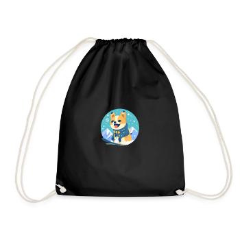 Chien Shiba Inu Sports d'hiver Snowboard Snow - Sac de sport léger - noir - Devant
