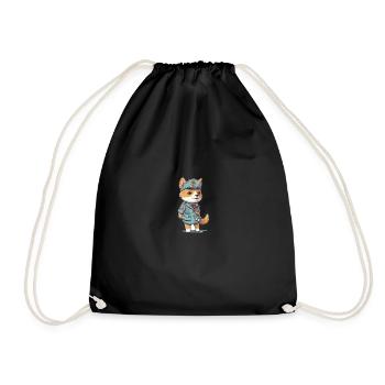 Le chien japonais Shiba Inu en tant que policier - Sac de sport léger - noir - Devant