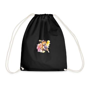 Ballon de sport japonais Shiba Inu pour chien - Sac de sport léger - noir - Devant