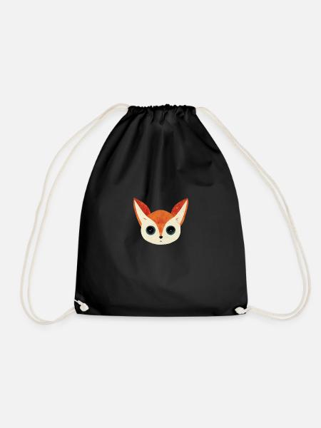 cute fox - Turnbeutel - Schwarz