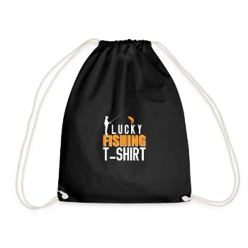 Lucky Fishing - Drawstring Bag - black - Front