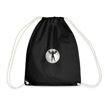 Full Moon - Fitness - - Drawstring Bag - black - Front
