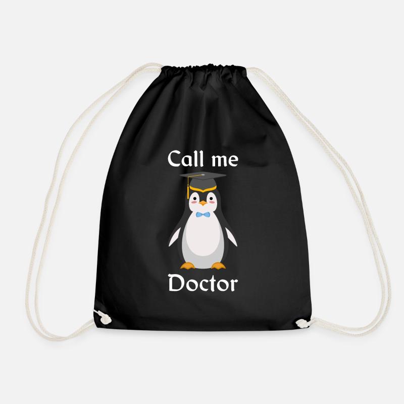 Pinguin doktor Doktorarbeit Abschluss - Turnbeutel - Schwarz