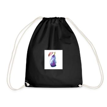 Pear in Pastels Abstract - Drawstring Bag - black - Front
