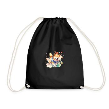 Course sportive et amateur pour chiens japonais - Sac de sport léger - noir - Devant