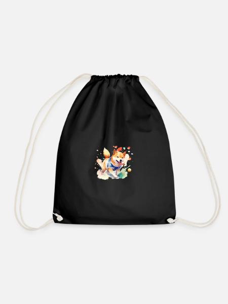 Course sportive et amateur pour chiens japonais - Sac de sport léger - noir