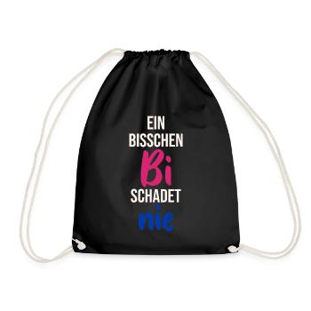 Ein bisschen Bi schadet nue Pansex Spruch Farben - Turnbeutel - Schwarz - Vorne