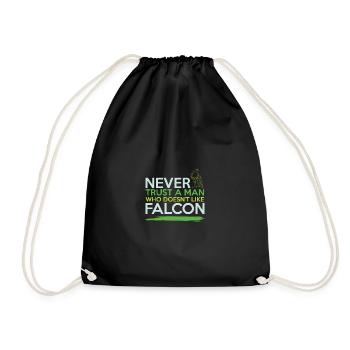 Falconry Cool Saying - Drawstring Bag - black - Front
