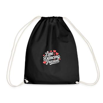 Line Dancing Country Dance - Line Dance Tanzen - Drawstring Bag - black - Front