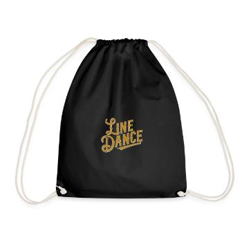 Line Dancing Country Dance Tanzen macht Freude - Turnbeutel - Schwarz - Vorne