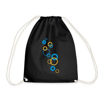 bubbles - Drawstring Bag - black - Front