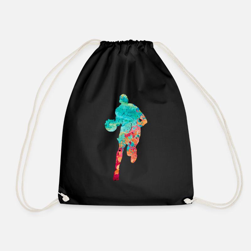 Basketball Players - Drawstring Bag - black