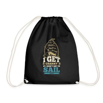 Sailor Sailing Sailboat Funny Dictons Cadeau - Sac de sport léger - noir - Devant