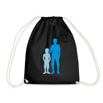 Silhouette grand frère frère - Sac de sport léger - noir - Devant