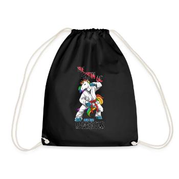 Taekwon-do Einhorn - TKD Kampfsport Einhorn - Turnbeutel - Schwarz - Vorne
