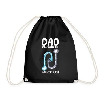 Papa passionné par le plan de retraite de pêche S - Sac de sport léger - noir - Devant