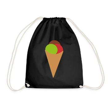 Eis - Turnbeutel - Schwarz - Vorne